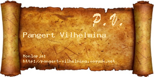 Pangert Vilhelmina névjegykártya